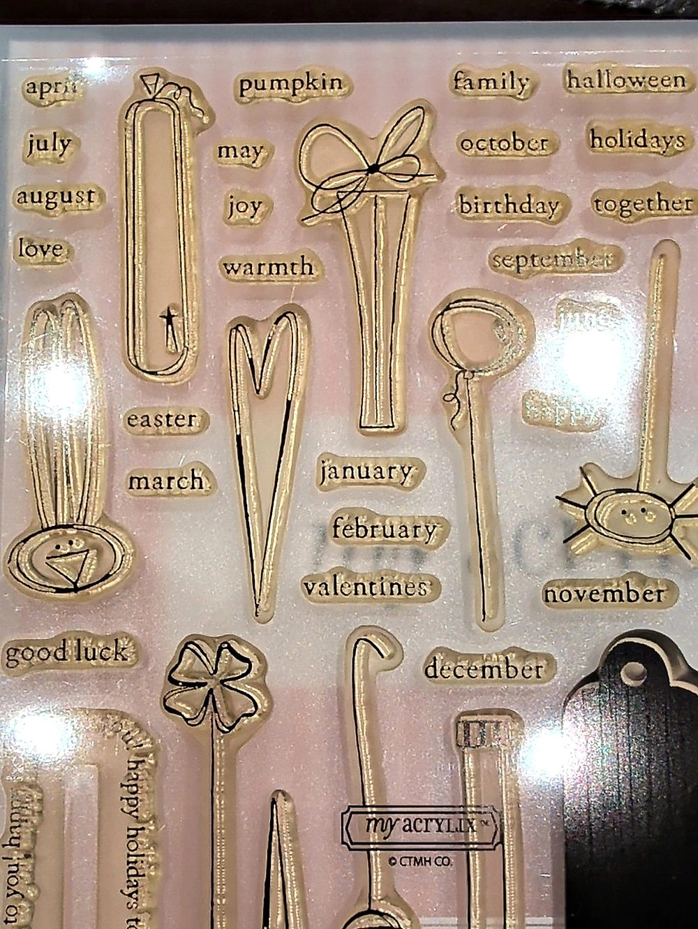 Close To My Heart acrylic Charms & Word Pieces NWT